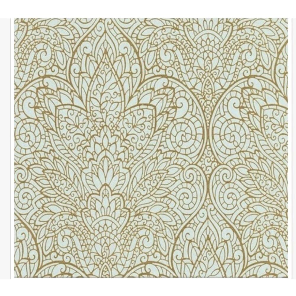 York Wallcoverings Candice Olson Wallpaper, Blue/metallic CD4008